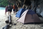 Overnight camping at Simezu Island